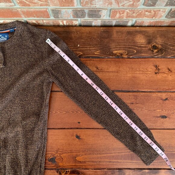 Superdry Vintage Men's Crew Neck Textured Knit Medium 100% Cotton Sweater EUC - Picture 11 of 11